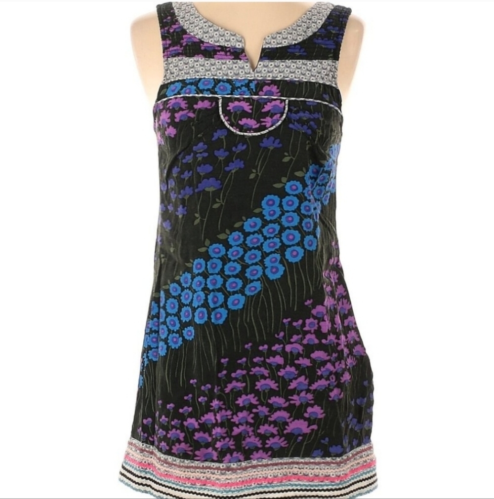 Free People Patchwork Flower Field Shift Dress